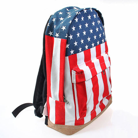 US Flag Print Backpack