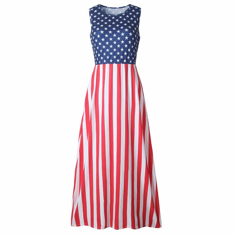 US Print Maxi Dress