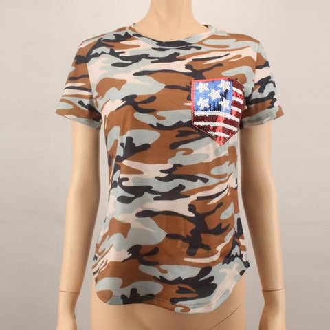 US Camouflage T Shirt