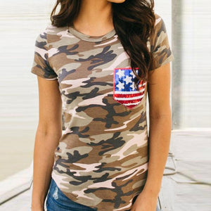 US Camouflage T Shirt