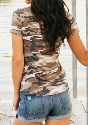 US Camouflage T Shirt